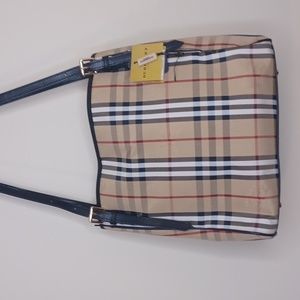 BURBERRY beige NOVA check print TOTE bag
